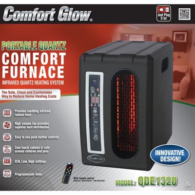 Image showing  Infrared Quartz Comfort Furnace, 3 Bulbs, Remote, Black, 5200 BTU