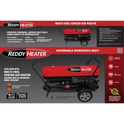 Image showing 5 th Reddy Heater Kerosene Forced Air Heater with Thermostat, Dual Heat, 180K-220K BTU