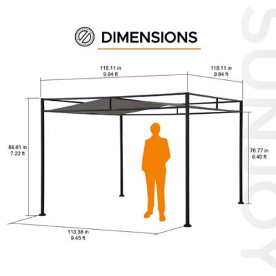 Image showing  Outdoor Softtop Metal Pergola