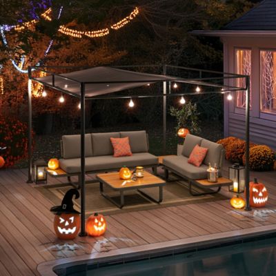 Image showing 9 th Sunjoy Outdoor Softtop Metal Pergola