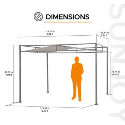 Image showing  Outdoor Softtop Metal Pergola