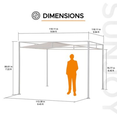 Image showing  Outdoor Softtop Metal Pergola