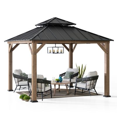 Image showing  Outdoor Wooden Frame Hardtop Gazebo