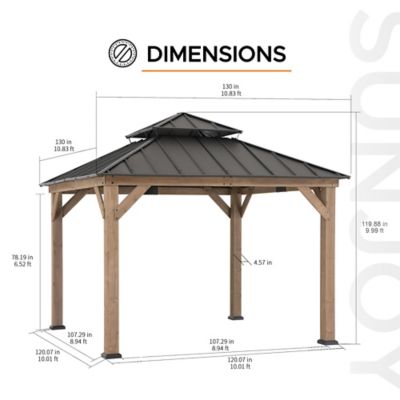 Image showing  Outdoor Wooden Frame Hardtop Gazebo