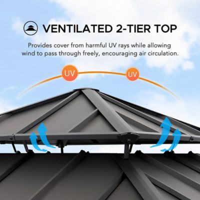 Image showing  Outdoor Wooden Frame Hardtop Gazebo