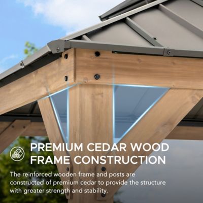 Image showing  Outdoor Wooden Frame Hardtop Gazebo