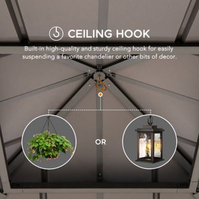 Image showing 5 th Sunjoy Outdoor Wooden Frame Hardtop Gazebo