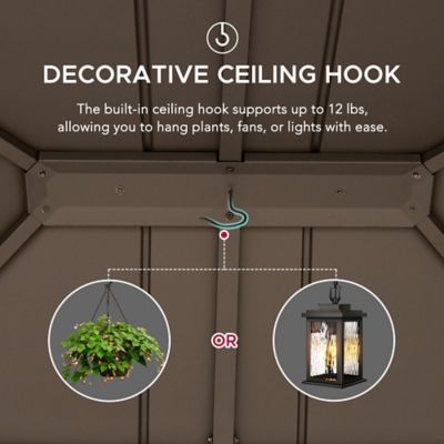 Image showing  Hardtop Wood Gazebo with Netting and Curtain