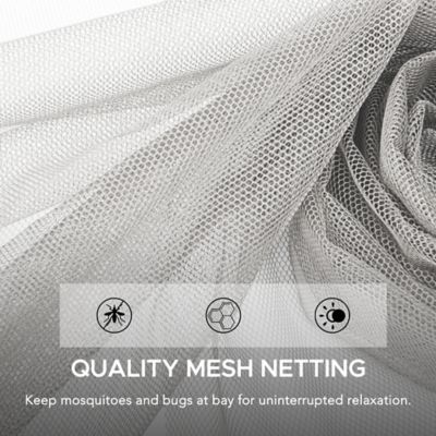 Image showing 6 th Sunjoy 10 x 10ft. Outdoor Patio Gazebo, Outdoor Backyard Modern 2-Tier Steel Frame Soft Top Gazebo with Mesh Netting