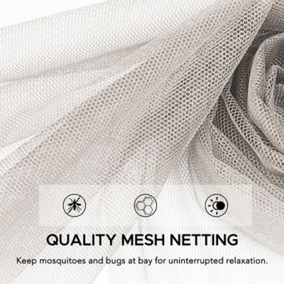 Image showing 8 th Sunjoy 10 x 10ft. Outdoor Patio Gazebo, Outdoor Backyard Modern 2-Tier Steel Frame Soft Top Gazebo with Mesh Netting