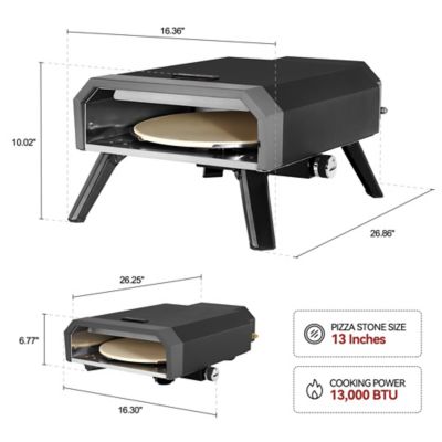 Image showing  Portable Gas Pizza Oven with Pizza Stone