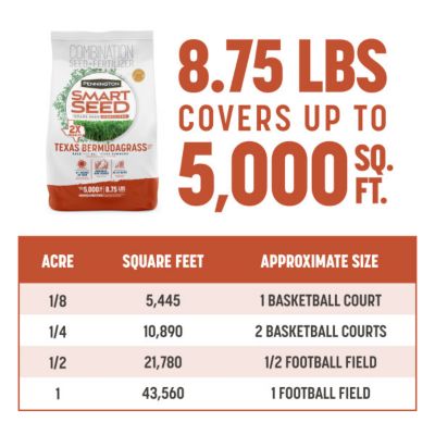 Image showing 9 th Pennington Smart Seed Texas Bermuda Mix with Fert 8.75 lb