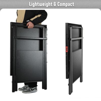 Image showing 5 th Feasto Outdoor Indoor Foldable Outdoor Grill Stand Table with Extra Storage Bottom Shelf & Tissue Holder, Easy Set-up, Black