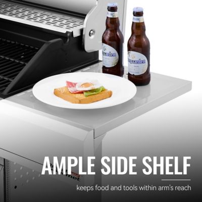 Image showing 5 th Royal Gourmet Premium 3-Burner Stainless Steel Gas Grill with Side Burner, 30,000 BTU Cabinet Style Propane Grill