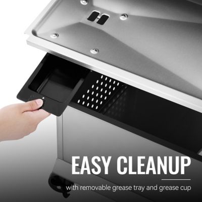 Image showing 6 th Royal Gourmet Premium 3-Burner Stainless Steel Gas Grill with Side Burner, 30,000 BTU Cabinet Style Propane Grill