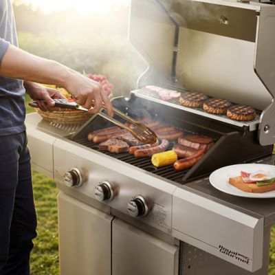 Image showing 8 th Royal Gourmet Premium 3-Burner Stainless Steel Gas Grill with Side Burner, 30,000 BTU Cabinet Style Propane Grill