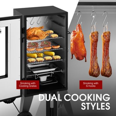 Image showing  Analog Electric Smoker With 3 Chrome-Plated Smoking Racks, Clear Viewing Window, 1350 W Output