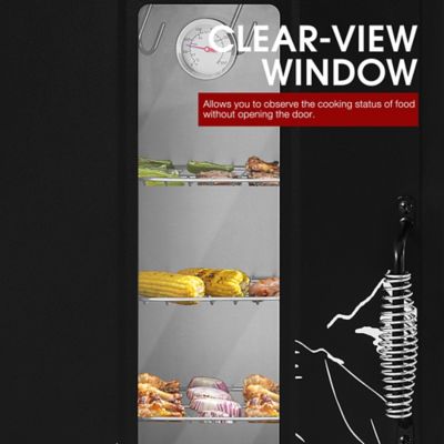 Image showing  Analog Electric Smoker With 3 Chrome-Plated Smoking Racks, Clear Viewing Window, 1350 W Output