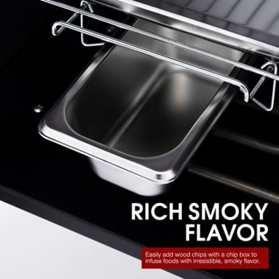 Image showing 6 th Royal Gourmet Analog Electric Smoker With 3 Chrome-Plated Smoking Racks, Clear Viewing Window, 1350 W Output