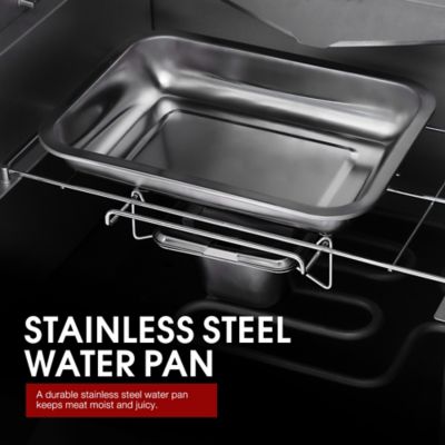 Image showing 9 th Royal Gourmet Analog Electric Smoker With 3 Chrome-Plated Smoking Racks, Clear Viewing Window, 1350 W Output