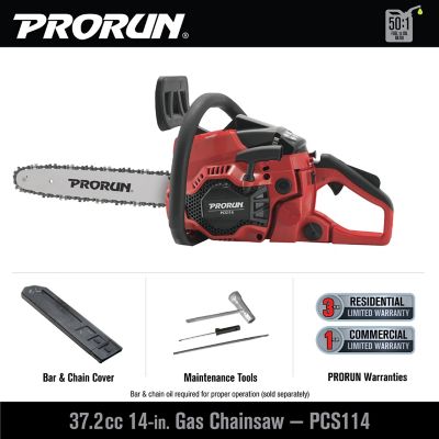 Image showing  37.2 cc 14 in. Gas-Powered 2-Cycle Chainsaw