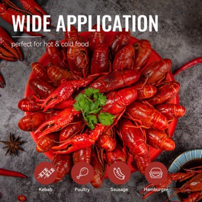 Image showing 5 th Creole Feast Plastic Crawfish Plates, Set of 6, Heavy Duty Plastic Plates