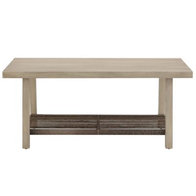 Image showing  41 in. Rectangular Wicker Coffee Table