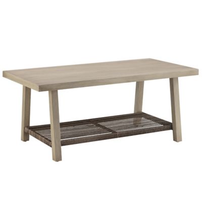 Image showing  41 in. Rectangular Wicker Coffee Table