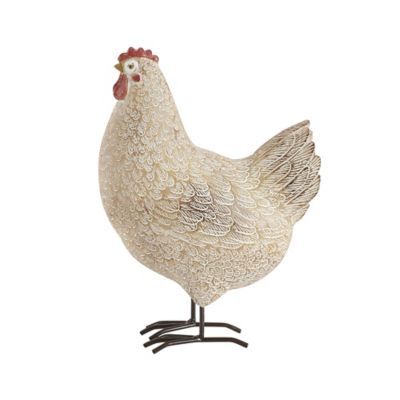 Red Shed Indoor/Outdoor Resin Hen Statue, 9 in.