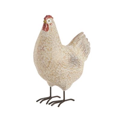 Image showing  Indoor/Outdoor Resin Hen Statue, 9 in.