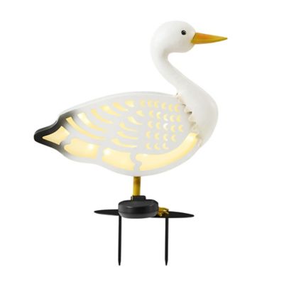 Red Shed 17.5 in. Solar Duck Garden Stake