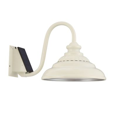 Red Shed 15 in. Solar Barn Lamp, Cream