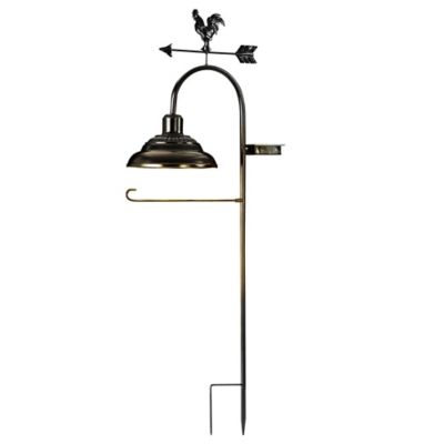 Image showing  48 in. Solar Rooster Flag Stake, Black