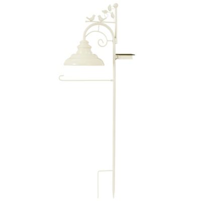 Red Shed 48 in. Solar Bird Flag Stake, White
