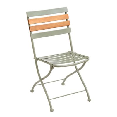 Image showing  Riverside Wooden and Metal Folding Patio Chair