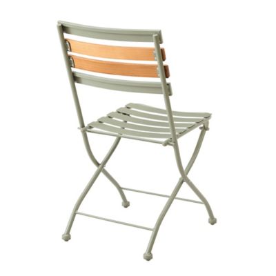 Image showing  Riverside Wooden and Metal Folding Patio Chair