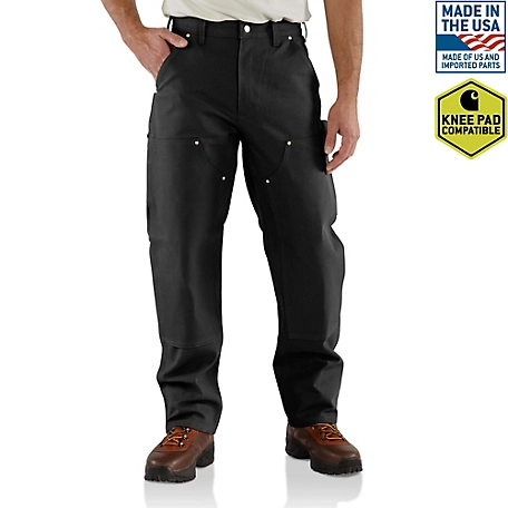Carhartt Men's Mid-Rise Firm Duck Double-Front Dungaree Pants