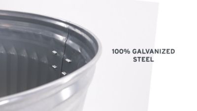 Image showing  20 gal. Galvanized Steel Utility/Trash Can