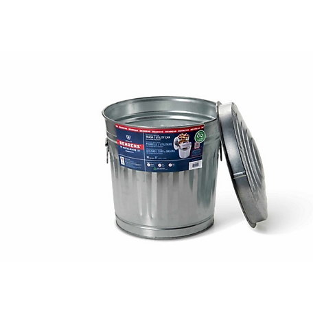24 Gallon Galvanized Trash Can with Lid