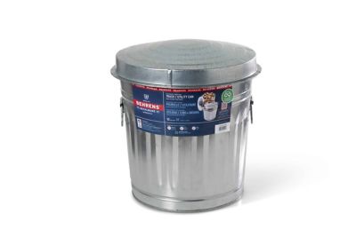 Details about   Galvanized Trash Can 10 Gal Steel Locking Lid Storage Weather Resistant Outdoor 