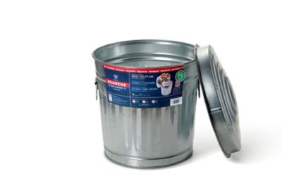 Image showing  10 gal. Galvanized Steel Utility/Trash Can