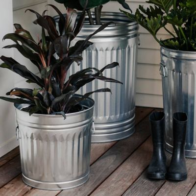 Image showing  10 gal. Galvanized Steel Utility/Trash Can