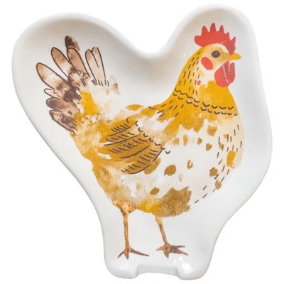 Red Shed 5.3 in. Chicken Ceramic Spoon Rest