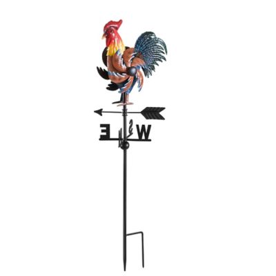 Red Shed 32 in. Weather Vane Rooster Garden Stake