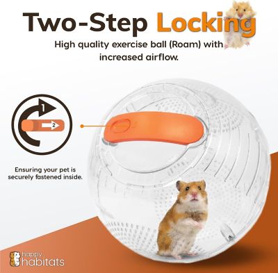 Image showing  7 in. Roam Clear Hamster Ball - Unique Dwarf & Small Animal Exercise Ball - Safe, Breathable Pet Care