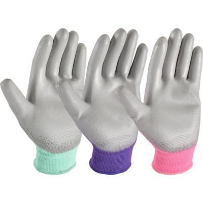 Image showing  3 Pair Women's PU Coated Grip Gardening Gloves
