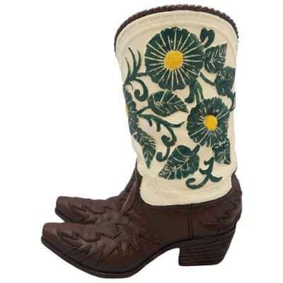 Red Shed Cowboy Boots Resin Planter, 12 in.