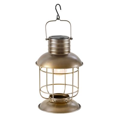 Image showing  11 in. Solar Outdoor Lantern, Bronze