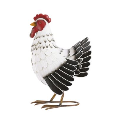 Image showing  Indoor/Outdoor Metal Hen Statue, 20.5 in.