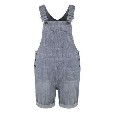 Image showing 0 th Blue Mountain Women's Railroad Stripe Shortalls